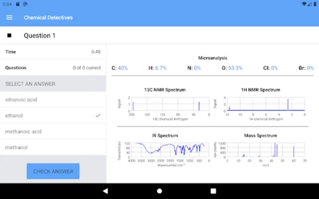 Chemical Detectives android App screenshot 1